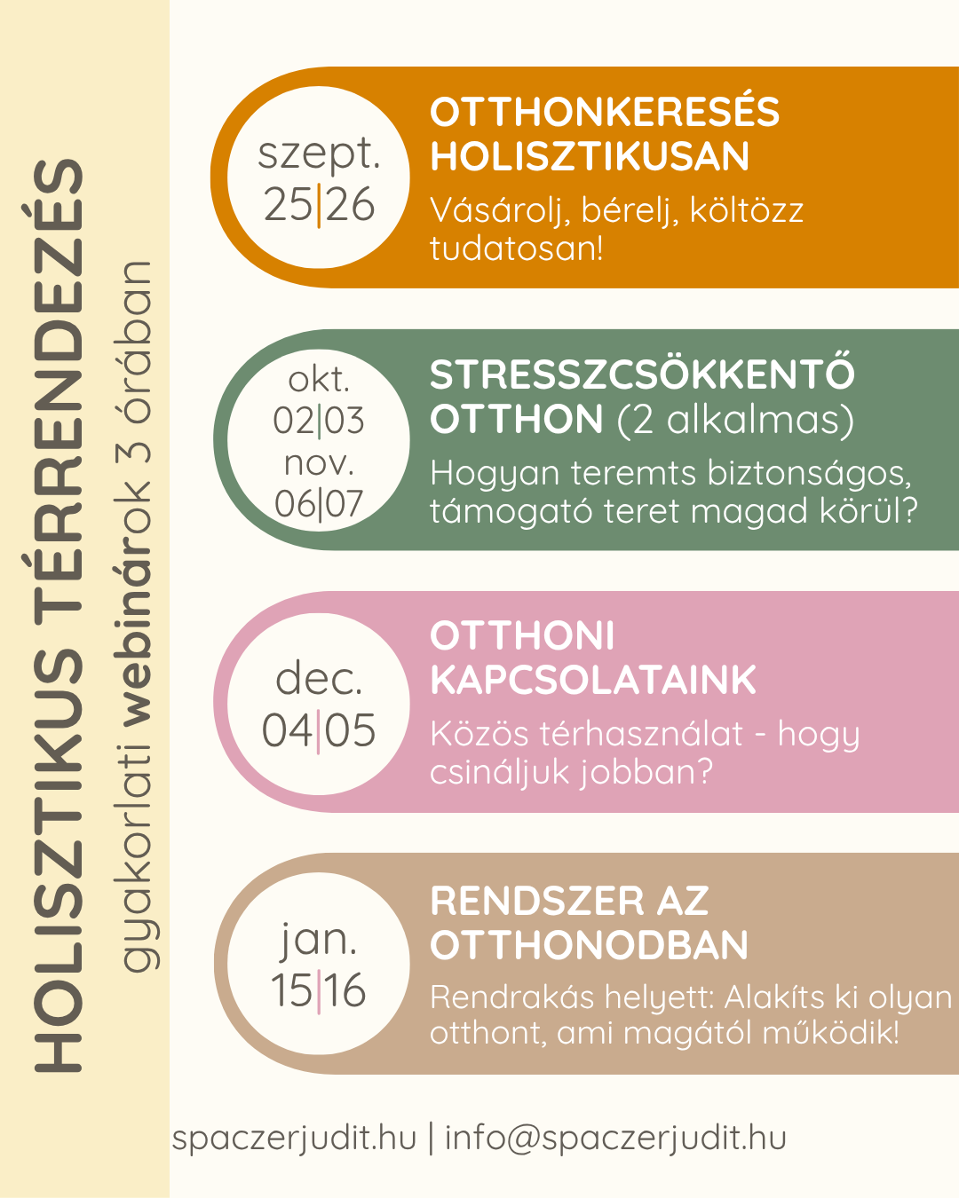 őszi Holisztikus otthon webinárok